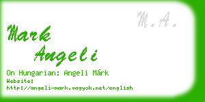 mark angeli business card